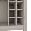 DEPOT E-SHOP Mojito Bar Cabinet, One Open Drawer, One Open Shelf, Light Gray