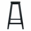 Wood Satori Saddle Seat Counter Stool, 24", Black