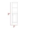 DEPOT E-SHOP New Haven Linen Single Door Cabinet, Two Interior Shelves, Two Open Shelves, Light Oak / White