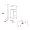 DEPOT E-SHOP Mojito Bar Cabinet, One Open Drawer, One Open Shelf, Light Gray