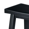 Wood Satori Saddle Seat Counter Stool, 24", Black