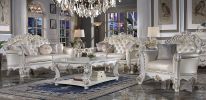 ACME Vendom End table, Antique Pearl Finish LV01328