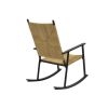 Ventura Outdoor Adult Steel Rocking Chair, Natural Rush Weave