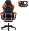 Video Game Chairs for Adults, PU Leather Gaming Chair with Footrest, 360°Swivel Adjustable Lumbar Pillow Gamer Chair
