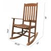 Rocking Chair, All Weather Resistant Poly Lumber Outdoor Porch Rocker, Rocking Chairs for Outdoor, Indoor, Patio, Deck, Garden, Backyard