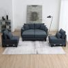 133*65" Corduroy Modular Sectional Sofa,U Shaped Couch with Armrest Bags,6 Seat Freely Combinable Sofa Bed