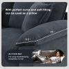 133*65" Corduroy Modular Sectional Sofa,U Shaped Couch with Armrest Bags,6 Seat Freely Combinable Sofa Bed