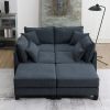133*65" Corduroy Modular Sectional Sofa,U Shaped Couch with Armrest Bags,6 Seat Freely Combinable Sofa Bed
