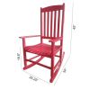 Rocking Chair, All Weather Resistant Poly Lumber Outdoor Porch Rocker, Rocking Chairs for Outdoor, Indoor, Patio, Deck, Garden, Backyard