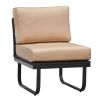 6 Piece Sectional Rattan Wicker 6 Person Sofa Set Patio Conversation Set, Navy Blue