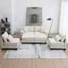 133*65" Corduroy Modular Sectional Sofa,U Shaped Couch with Armrest Bags,6 Seat Freely Combinable Sofa Bed