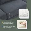 133*65" Corduroy Modular Sectional Sofa,U Shaped Couch with Armrest Bags,6 Seat Freely Combinable Sofa Bed