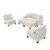 133*65" Corduroy Modular Sectional Sofa,U Shaped Couch with Armrest Bags,6 Seat Freely Combinable Sofa Bed